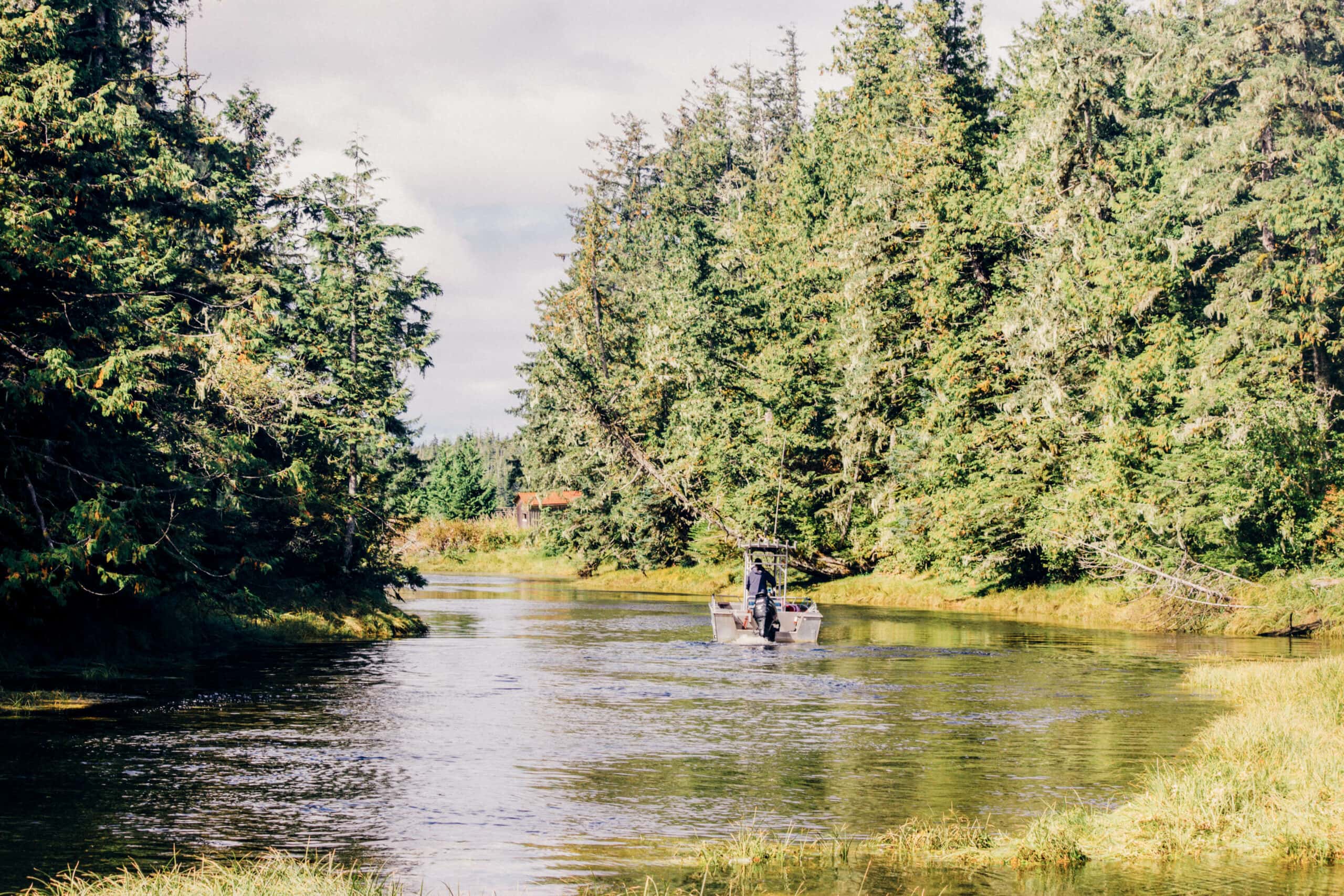 Pacific Wild workers were often in small teams, relying on each other in remote locations out of signal, taking in the beauty of the Great Bear Rainforest. Photo: Peter Thicke.